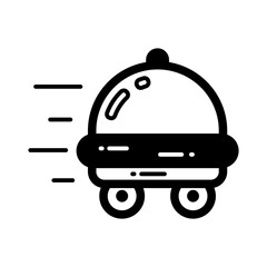 Food Delivery Solid Black