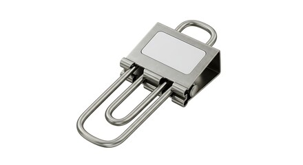Fototapeta premium Metal Clip: Silver Binder Accessory for Organization
