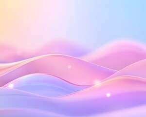 Fototapeta premium Pastel-hued, flowing waves with subtle shimmer and glow