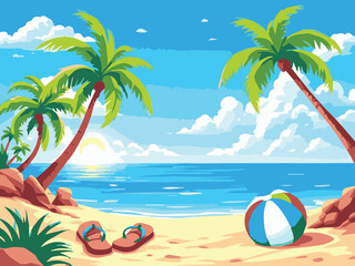 tropical beach scene