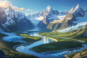 Fototapeta premium lake in the mountains