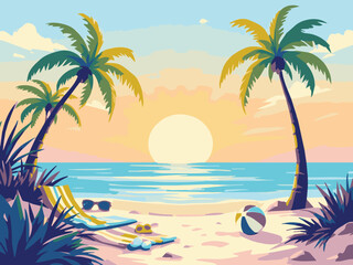 palm trees on the beach