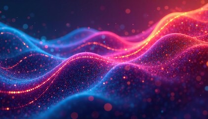 Fototapeta premium Interwoven lines creating a rhythmic visual flow , mesh, network