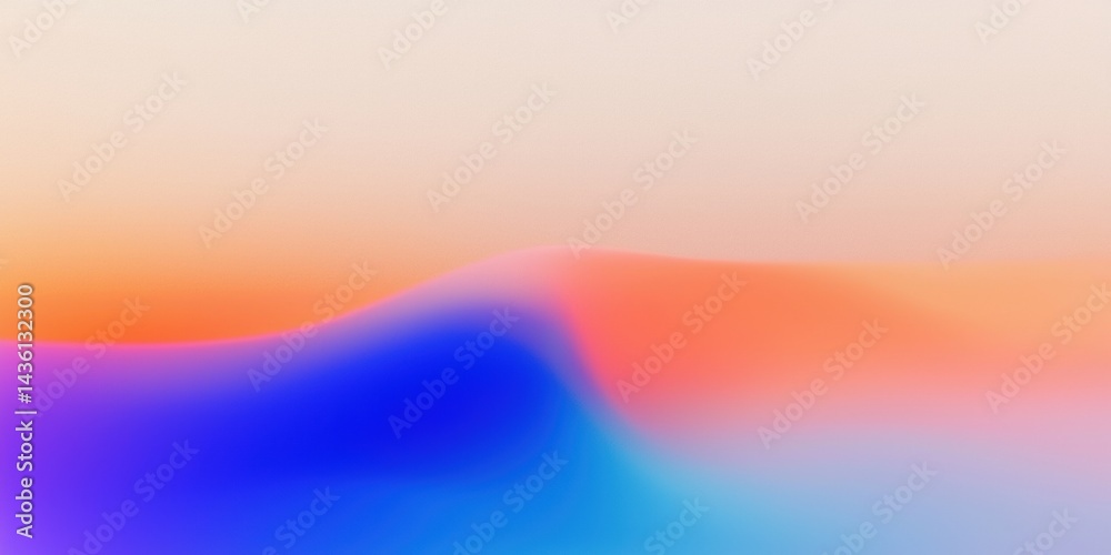 Poster abstract gradient patterns with smooth blurs in warm and cool tones for creative backgrounds and des