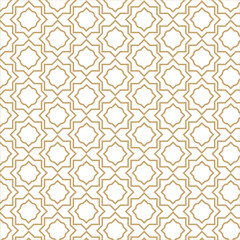 Traditional Islamic Golden Color Pattern Illustration Vector