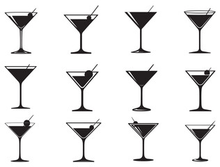 MARTINI GLASS SILHOUETTE