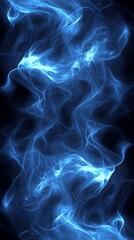Obraz premium Abstract blue ethereal swirls against a dark backdrop evoke mystery