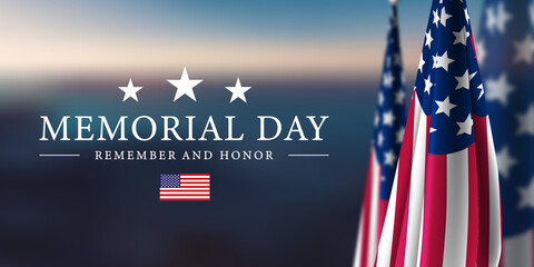 Memorial Day USA Flag Background