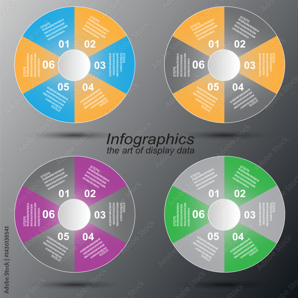 Poster collection infographic template for modern data visualization and ranking and statistics.