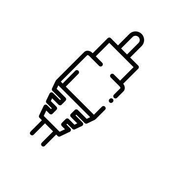 rca plug &ndash; vector icon