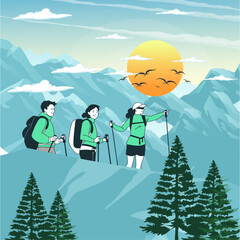 Climber mountain climbing outdoor adventure beautiful mountain views