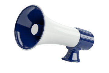 Blue and White Megaphone