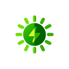 Obraz premium Solar energy icon representing renewable power source 