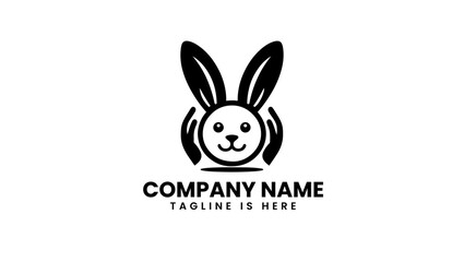 easter bunny logo and icon, bunny logo, easter logo, vector 