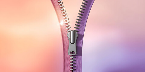 Obraz premium Zipper separating two shades, a symbol of division.