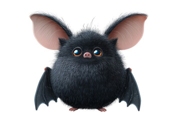 Fototapeta premium Cartoon Bat with Big Eyes and Ears