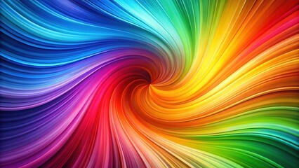 Obraz premium Dynamic Swirling Rainbow Hues An Abstract Visual Symphony of Vibrant Colors and Smooth Lines