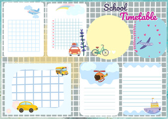 Scrapbook design elements, schedule template design.