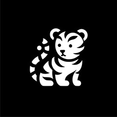 Minimalist Cute Tiger Logo Design