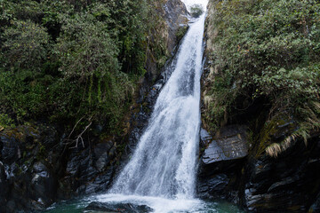 Bhagsunag falls on a sunny day