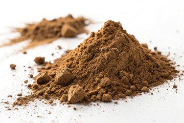 Pile of Dirt on a White Background at Gigapixel Standard Scale Generative AI