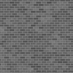 Classic gray brick wall texture with seamless clean horizontal pattern