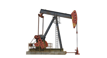 Isolated Oil Pump Jack in Operation