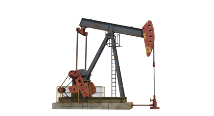 Isolated Oil Pump Jack in Operation