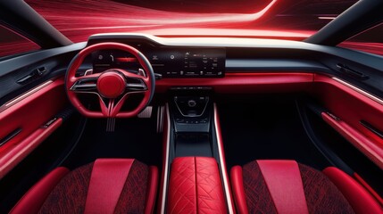 Naklejka premium SUV Car interior