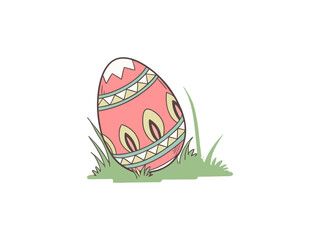 This charming image shows a stylized Easter egg arrangement. 