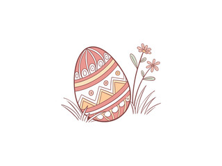 This charming image shows a stylized Easter egg arrangement. 