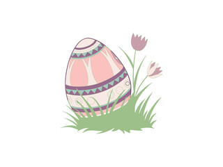 Hand-painted Easter eggs with floral designs - springtime holiday images for Easter celebrations and decorations