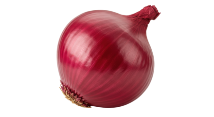 Gleaming orb of ruby hue A red onions luminous presence