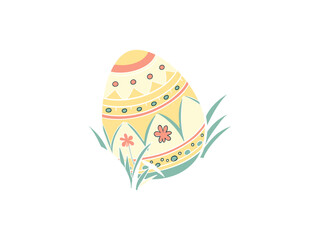 Hand-painted Easter eggs with floral designs - springtime holiday images for Easter celebrations and decorations
