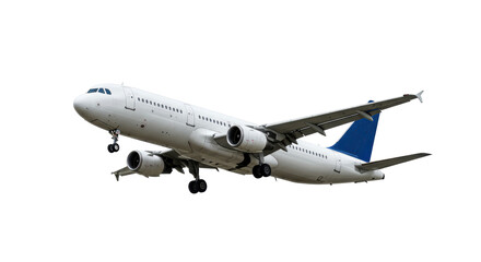 Isolated White Airplane on White Background