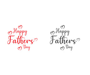 Happy Father Day Logo, Happy Father's Day logo design, Handwritten text with Father's Day with love vector logo
