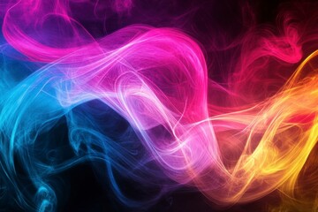 Colorful Abstract Smoke Background in Vibrant Pink and Blue Shades