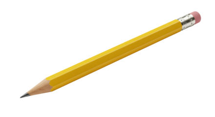 Golden pencil in the dark sharp and ready