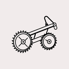 Drip irrigation system on white background