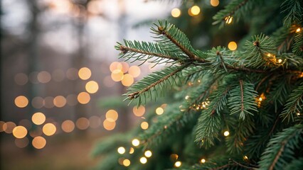 Christmas tree with twinkling lights