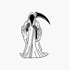  Reaper binder vector silhouette on white background