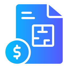 invoice gradient icon