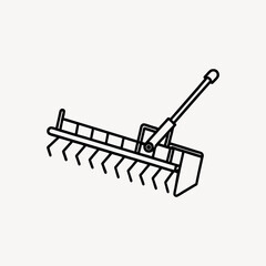 Subsoiler on white background