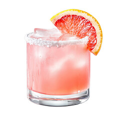 Refreshing paloma cocktail mockup featuring pale grapefruit theme design for beverage menu and summer parties