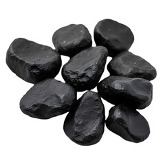 black stones isolated on transparent background