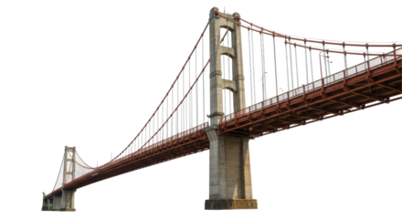 Isolated Golden Gate Bridge San Francisco