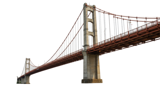 Isolated Golden Gate Bridge San Francisco