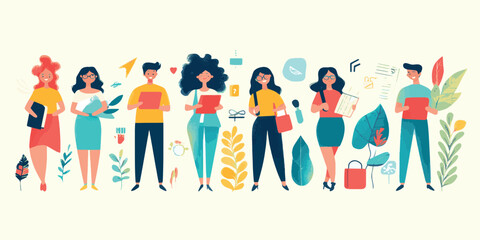 vector illustration of a group of people