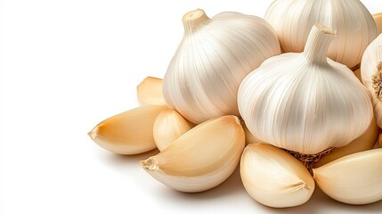 Fresh Garlic Bulb with Cloves, Natural and Healthy Cooking Ingredient
