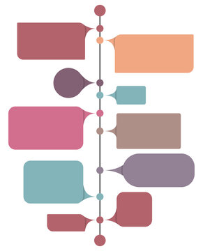 Fototapeta Vertical timeline infographics template with different elements for your information